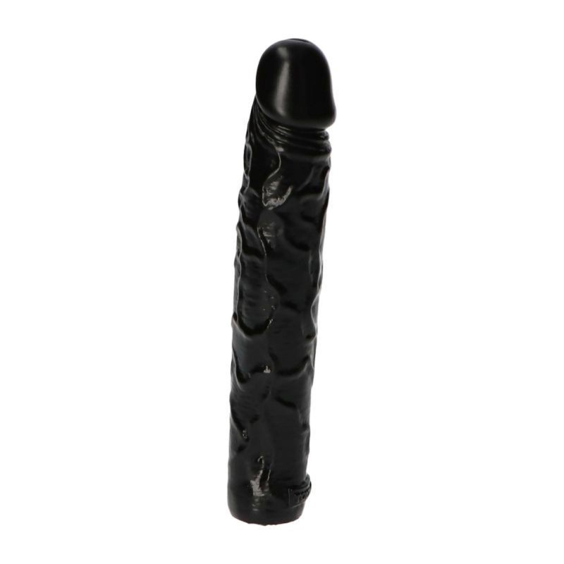 Czarne dildo żylaste analne wodoodporne 16,5 cm